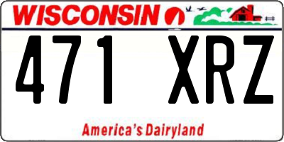 WI license plate 471XRZ