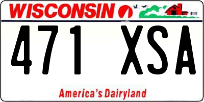 WI license plate 471XSA