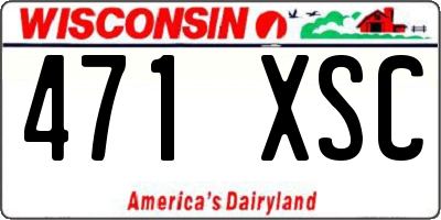 WI license plate 471XSC