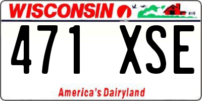 WI license plate 471XSE