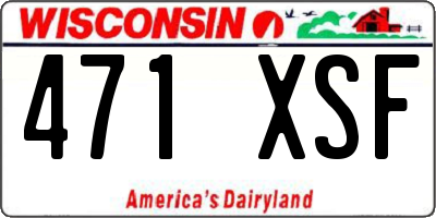 WI license plate 471XSF