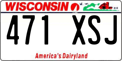 WI license plate 471XSJ