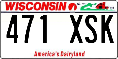 WI license plate 471XSK