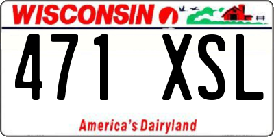 WI license plate 471XSL