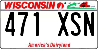WI license plate 471XSN