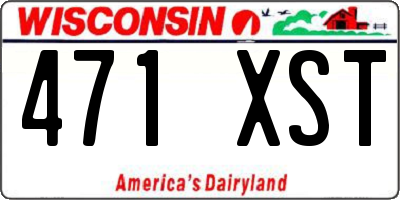 WI license plate 471XST