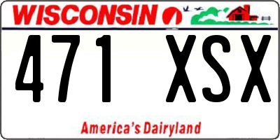 WI license plate 471XSX