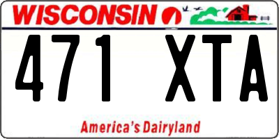WI license plate 471XTA