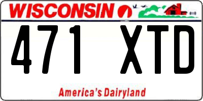 WI license plate 471XTD