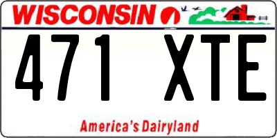 WI license plate 471XTE