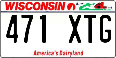 WI license plate 471XTG