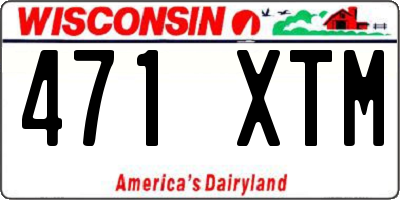 WI license plate 471XTM