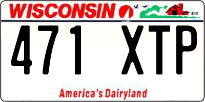 WI license plate 471XTP