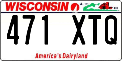 WI license plate 471XTQ