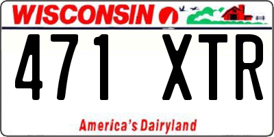 WI license plate 471XTR