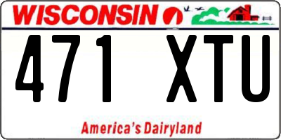 WI license plate 471XTU