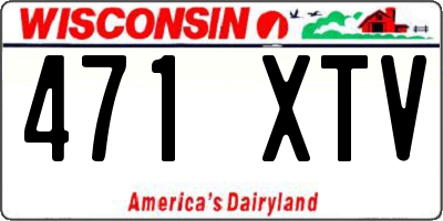 WI license plate 471XTV