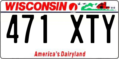WI license plate 471XTY