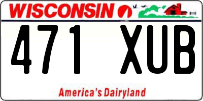 WI license plate 471XUB