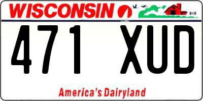 WI license plate 471XUD