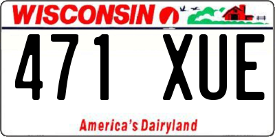WI license plate 471XUE