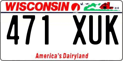 WI license plate 471XUK