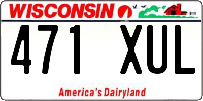 WI license plate 471XUL