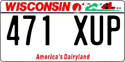 WI license plate 471XUP