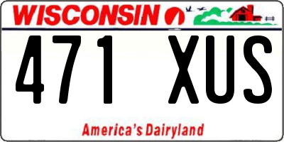 WI license plate 471XUS