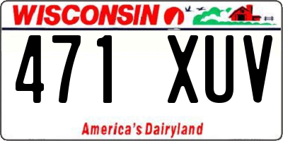 WI license plate 471XUV