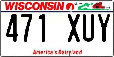 WI license plate 471XUY