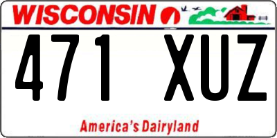WI license plate 471XUZ
