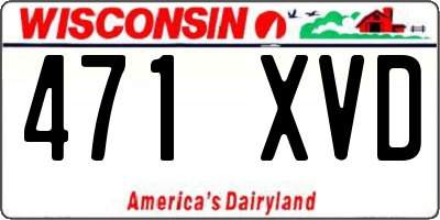 WI license plate 471XVD
