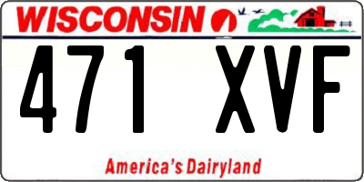 WI license plate 471XVF