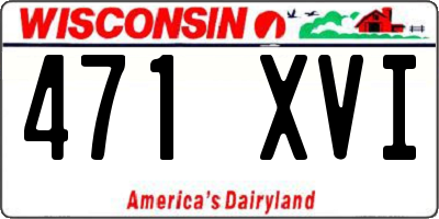 WI license plate 471XVI