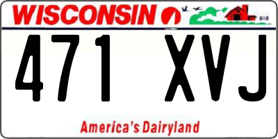 WI license plate 471XVJ