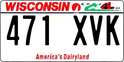 WI license plate 471XVK