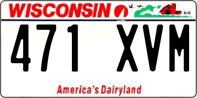 WI license plate 471XVM