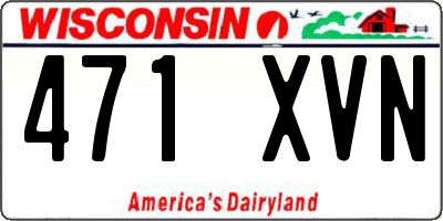 WI license plate 471XVN