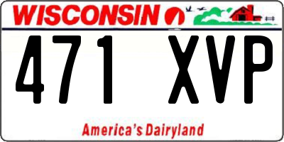 WI license plate 471XVP