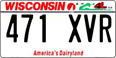 WI license plate 471XVR