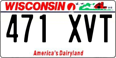 WI license plate 471XVT