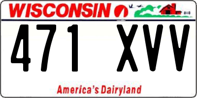 WI license plate 471XVV