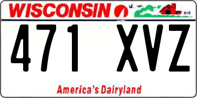 WI license plate 471XVZ