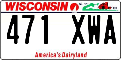 WI license plate 471XWA