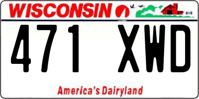 WI license plate 471XWD