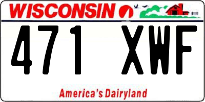 WI license plate 471XWF