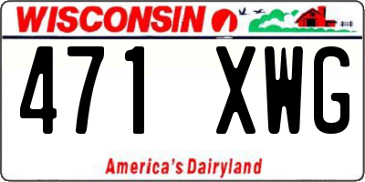 WI license plate 471XWG