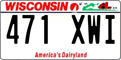 WI license plate 471XWI