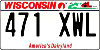 WI license plate 471XWL